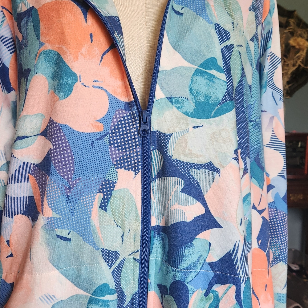 CJ Bright Blues And Coral Jacket